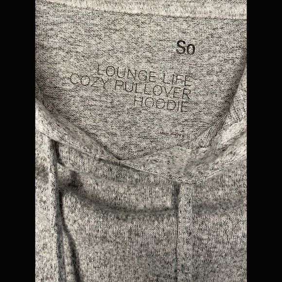 So Lounge Life Cropped Cozy Pullover Hoodie Size L - Picture 2 of 5